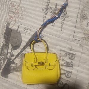 New!  Custom Yellow Purse Charm Bag Charm